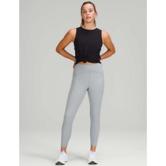 Lululemon Power Thru High-Rise Tight 25" Rhino Grey Size 12 - Picture 1 of 10